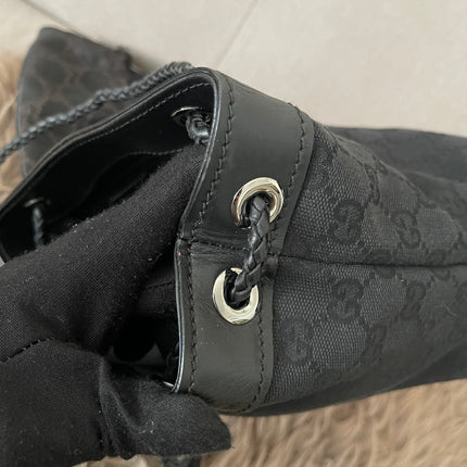 Preloved Authentic Gucci Black GG Canvas Gifford Tote Bag