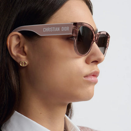 PRELOVED AUTHENTIC DiorPacific B2I Transparent Pink Butterfly Sunglasses