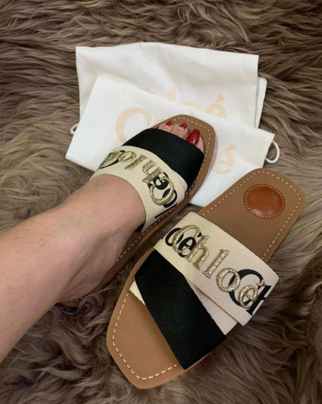 Chloe◆WOODY sandals/37/BRW
