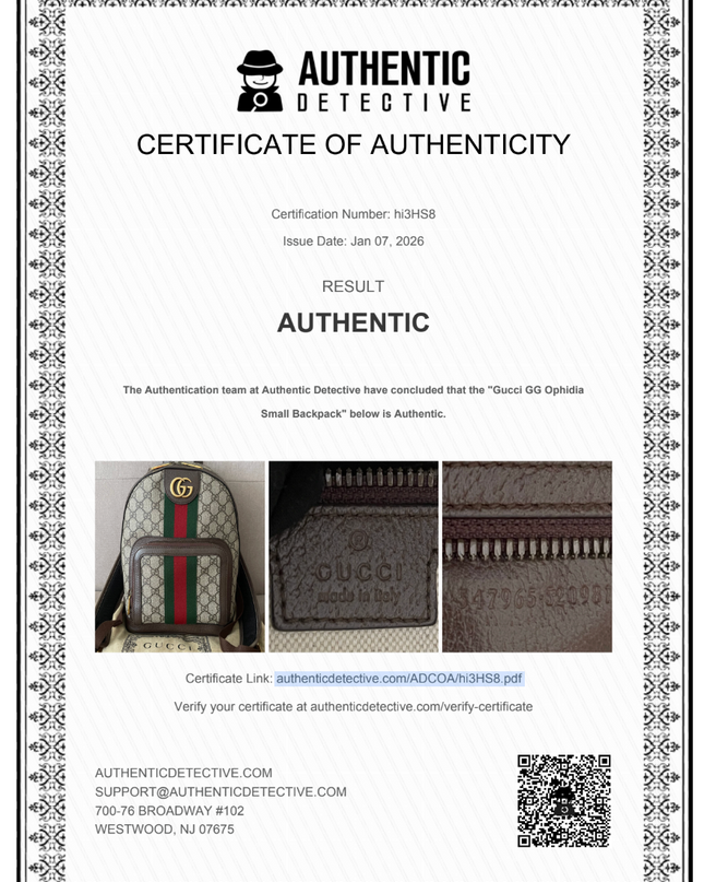 Preloved Authentic Gucci GG Ophidia Small Backpack — Supreme Canvas