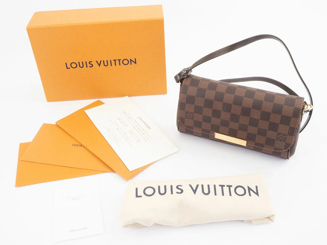 Preloved Authentic RANK SA Louis Vuitton Favorite PM Damier Ebene Shoulder Bag