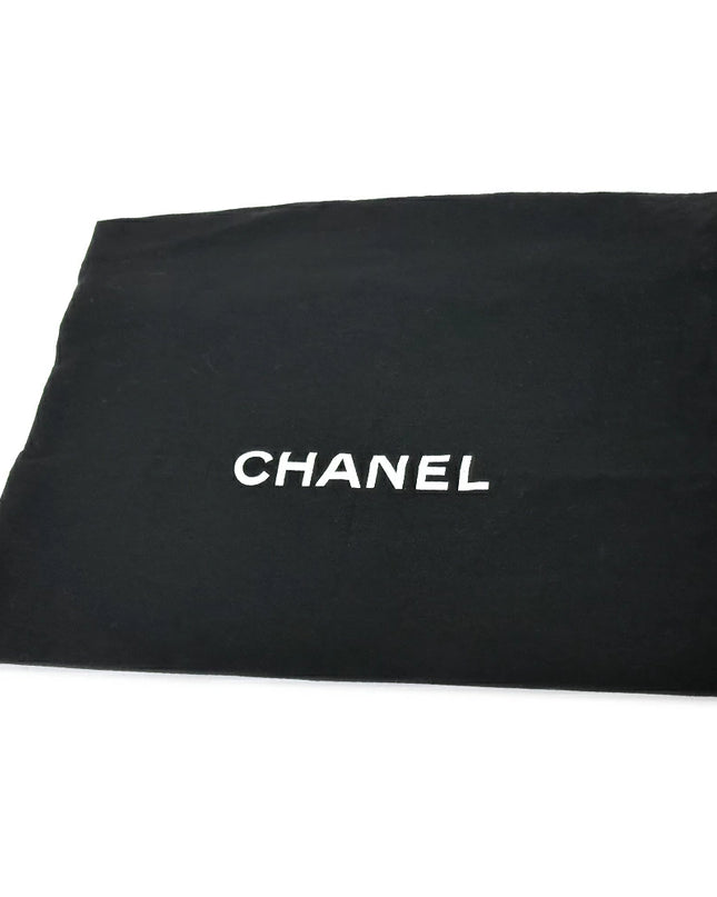 Preloved Authentic Rank A Chanel Deauville Bowling Bag A92749, Chain Shoulder Bag, Dark Navy with Silver Hardware, Canvas