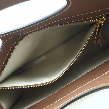 Preloved Authentic Rank A  BURBERRY Canvas and Leather Mini Pocket Bag