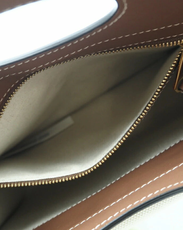 Preloved Authentic Rank A  BURBERRY Canvas and Leather Mini Pocket Bag