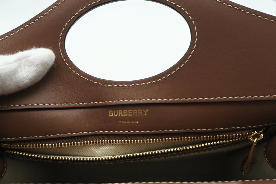 Preloved Authentic Rank A  BURBERRY Canvas and Leather Mini Pocket Bag