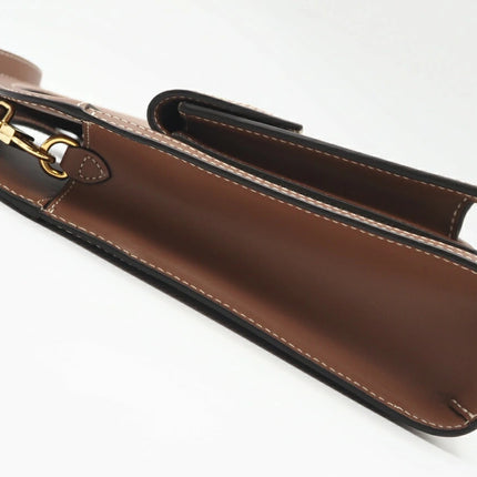 Preloved Authentic Rank A  BURBERRY Canvas and Leather Mini Pocket Bag