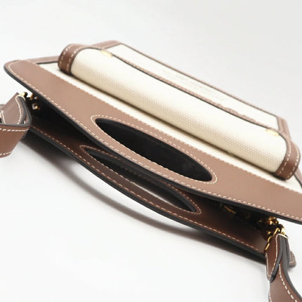Preloved Authentic Rank A  BURBERRY Canvas and Leather Mini Pocket Bag