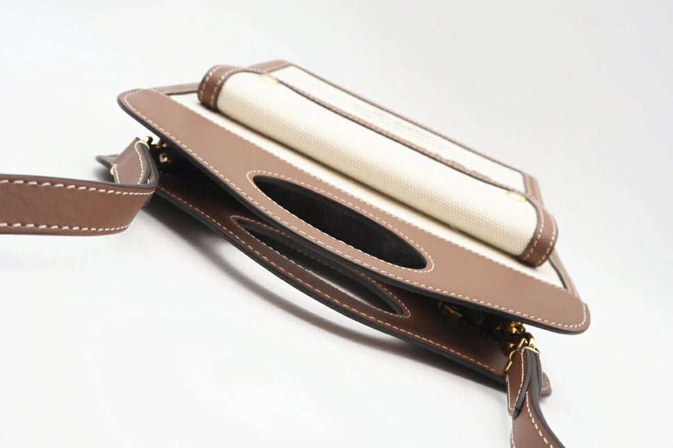 Preloved Authentic Rank A  BURBERRY Canvas and Leather Mini Pocket Bag