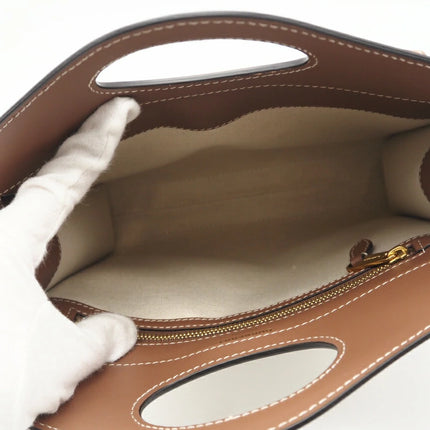 Preloved Authentic Rank A  BURBERRY Canvas and Leather Mini Pocket Bag