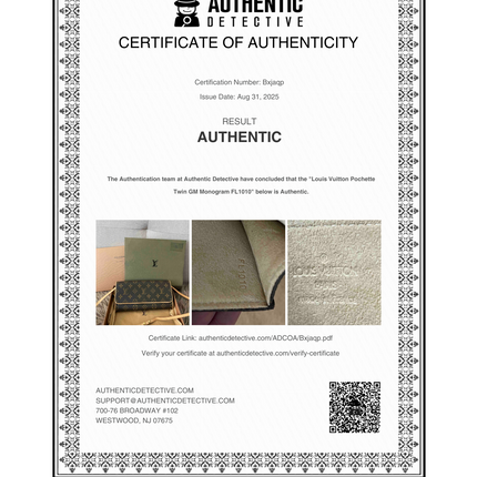 Preloved Authentic Louis Vuitton Monogram Pochette Twin PM cross body bag