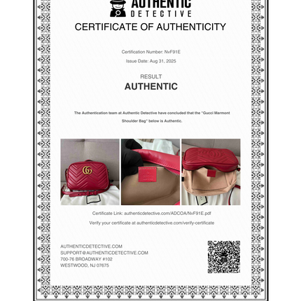 Preloved Authentic Gucci GG Marmont Camera Bag