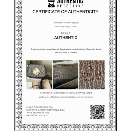 Preloved Authentic Unused Gucci Blondie Belt Bag