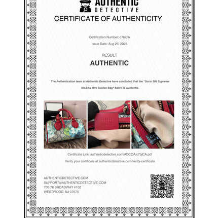 Preloved Authentic Gucci GG Blooms Mini Boston Bag