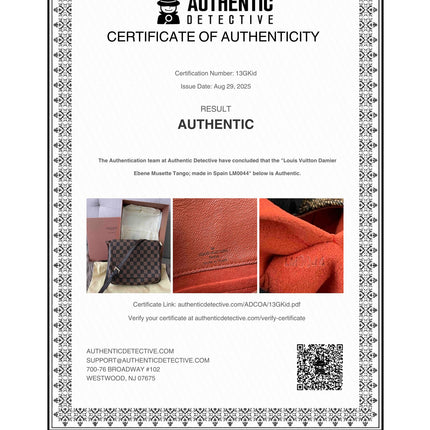 Preloved Authentic Louis Vuitton Damier Ebene Tango