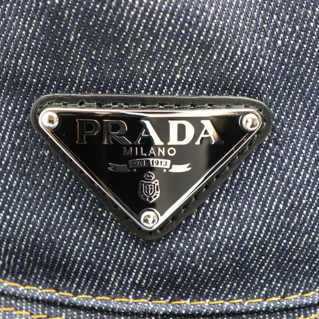 Preloved Authentic Prada Bucket Hat, Navy, Denim
