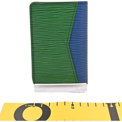 Preloved Authentic Louis Vuitton Pocket Organizer Epi Leather Green Blue Bicolor