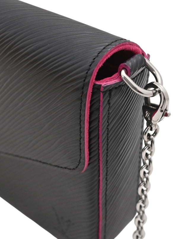 Preloved Authentic Louis Vuitton Felicie Pochette Epi Leather Black Fuchsia Silver Hardware