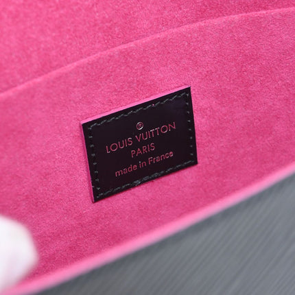Preloved Authentic Louis Vuitton Felicie Pochette Epi Leather Black Fuchsia Silver Hardware