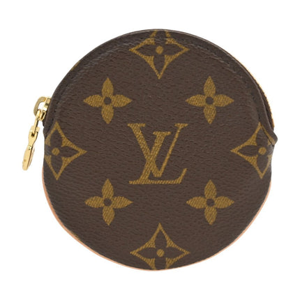 Preloved Authentic Louis Vuitton Round Coin Purse Monogram Canvas Gold Hardware