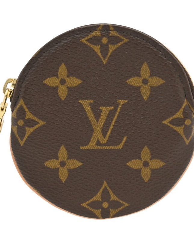 Preloved Authentic Louis Vuitton Round Coin Purse Monogram Canvas Gold Hardware
