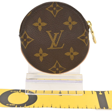Preloved Authentic Louis Vuitton Round Coin Purse Monogram Canvas Gold Hardware