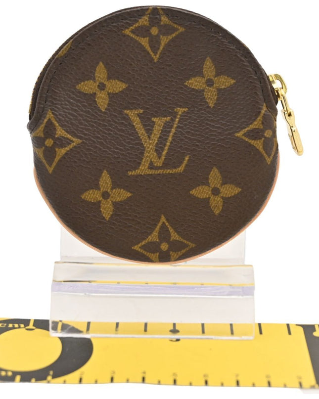 Preloved Authentic Louis Vuitton Round Coin Purse Monogram Canvas Gold Hardware