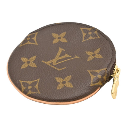 Preloved Authentic Louis Vuitton Round Coin Purse Monogram Canvas Gold Hardware