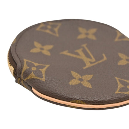 Preloved Authentic Louis Vuitton Round Coin Purse Monogram Canvas Gold Hardware