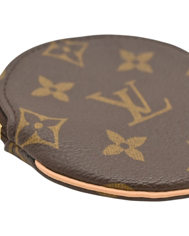 Preloved Authentic Louis Vuitton Round Coin Purse Monogram Canvas Gold Hardware
