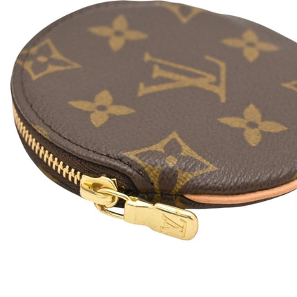 Preloved Authentic Louis Vuitton Round Coin Purse Monogram Canvas Gold Hardware