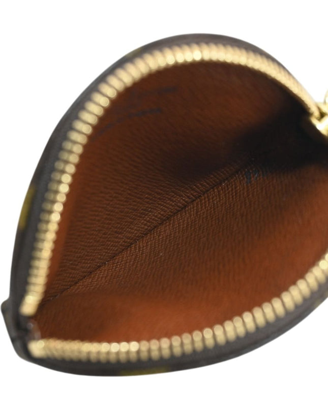 Preloved Authentic Louis Vuitton Round Coin Purse Monogram Canvas Gold Hardware