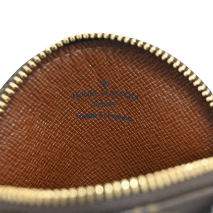 Preloved Authentic Louis Vuitton Round Coin Purse Monogram Canvas Gold Hardware