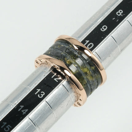 Preloved Authentic BVLGARI B-zero1 4-Band Ring, Bowenite, Size 11.5, 18K Pink Gold, Approx. 6.5g