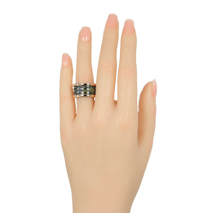 Preloved Authentic BVLGARI B-zero1 4-Band Ring, Bowenite, Size 11.5, 18K Pink Gold, Approx. 6.5g