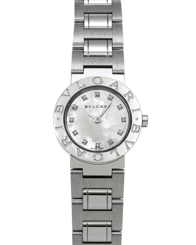 Preloved Authentic BVLGARI BVLGARI BB23WSS/12JN White Shell/Diamond Women's Watch