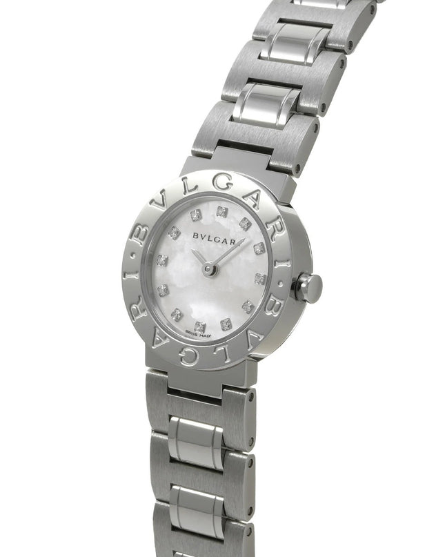Preloved Authentic BVLGARI BVLGARI BB23WSS/12JN White Shell/Diamond Women's Watch