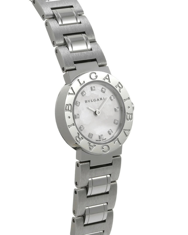 Preloved Authentic BVLGARI BVLGARI BB23WSS/12JN White Shell/Diamond Women's Watch