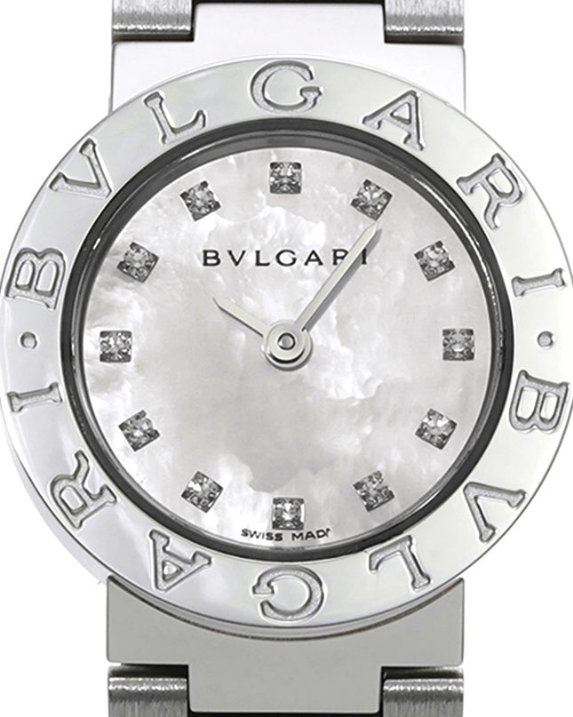 Preloved Authentic BVLGARI BVLGARI BB23WSS/12JN White Shell/Diamond Women's Watch