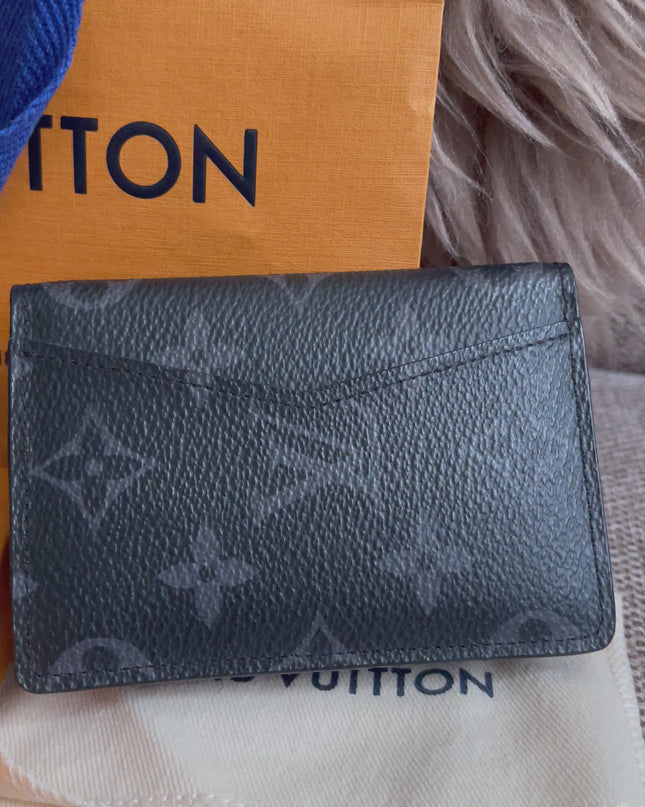 Preloved Authentic Louis Vuitton Slender Wallet in Monogram Eclipse