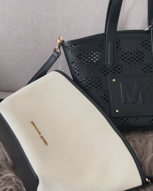 Preloved Authentic Michael Kors Kimber Small 2-in-1 Perforated &amp; Embossed Faux Leather Tote Bag