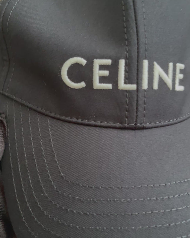 Preloved AuthenticCeline Embroidered Logo Baseball Cap – Black