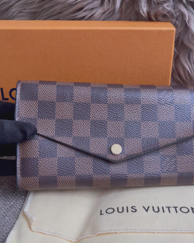 Preloved Authentic Louis Vuitton Sarah Wallet in Damier Ebene