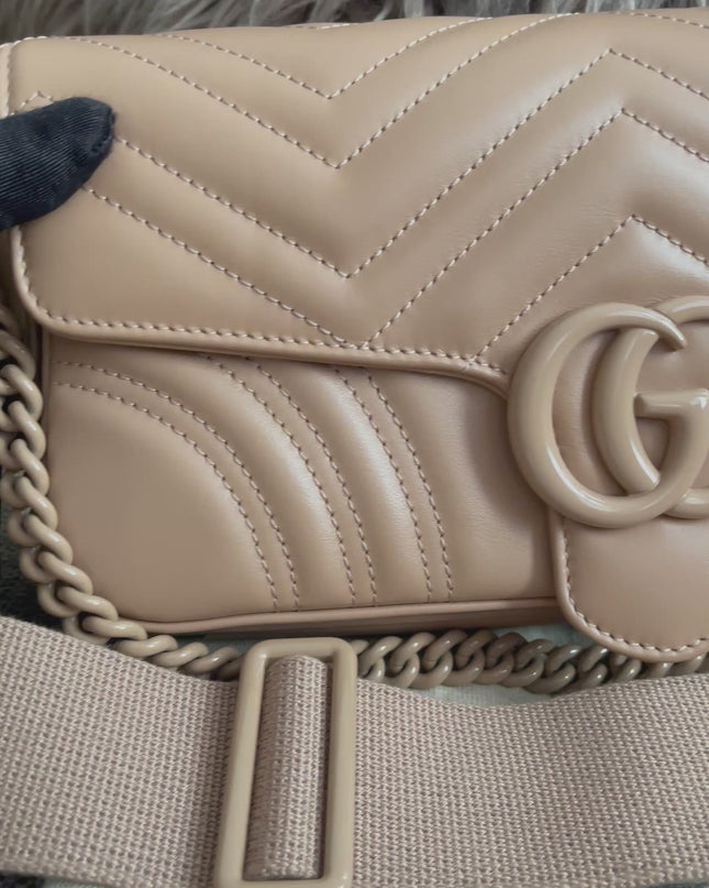 Preloved Authentic Gucci GG Marmont Matelassé Shoulder Bag – Rose Beige