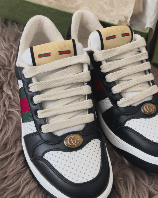 Preloved Authentic Gucci Screener Low-Top Sneakers SZ35