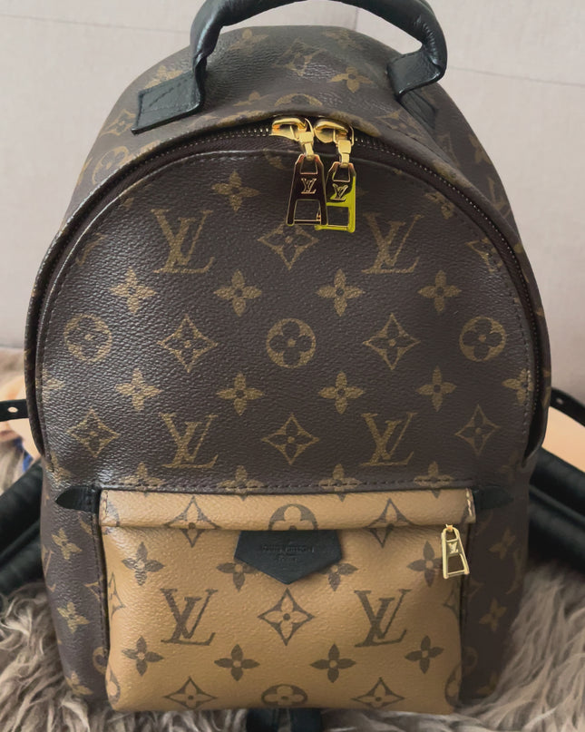 Preloved Authentic Louis Vuitton Palm Springs Backpack — Monogram Reverse Canvas