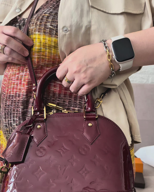Preloved Louis Vuitton Vernis Alma BB – Red