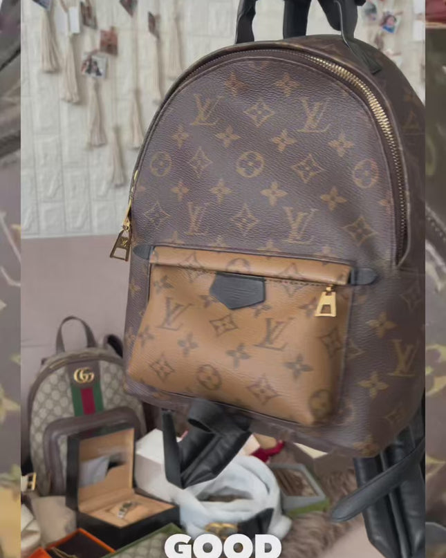 Preloved Authentic Louis Vuitton Palm Springs Backpack — Monogram Reverse Canvas