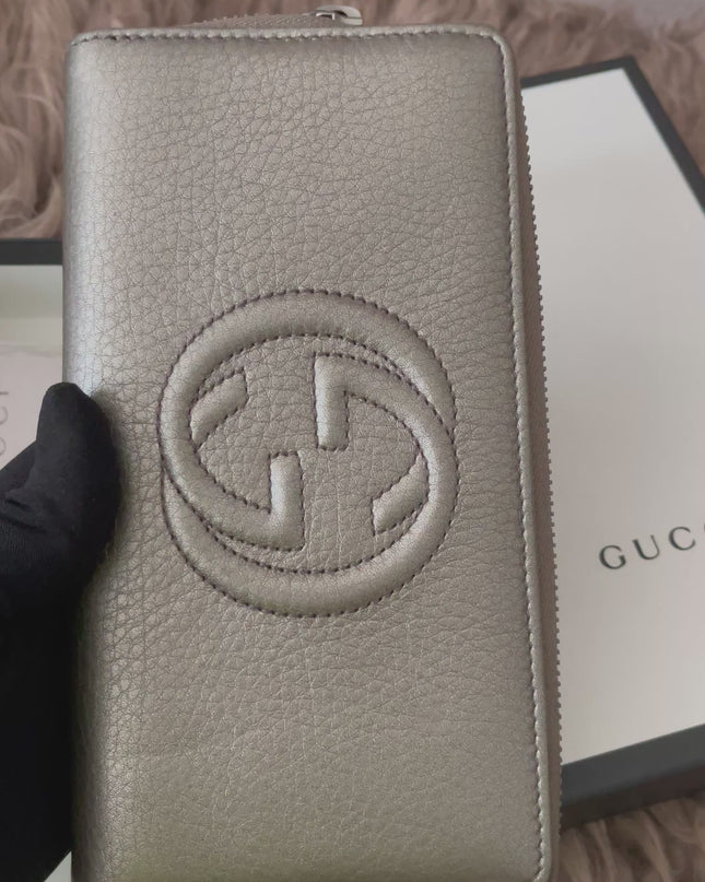 Preloved Authentic Rank A- Gucci Soho Zip-Around Wallet
