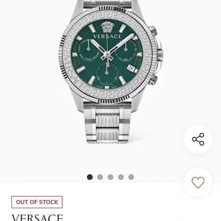 Versace
Greca Action Quartz Chronograph Stainless Steel Watch, 45mm