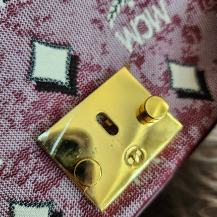 MCM Logo Engraved Visetos Jacquard Crossbody Bag